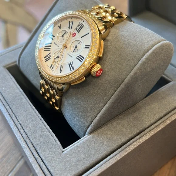 Michele Serein Diamond Gold Watch - Picture 8 of 10